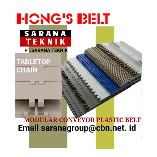 HONGSBELT TABLETOP CHAIN MODULAR PLASTIC PT Sarana Teknik CONVEYOR CHAIN & BELT